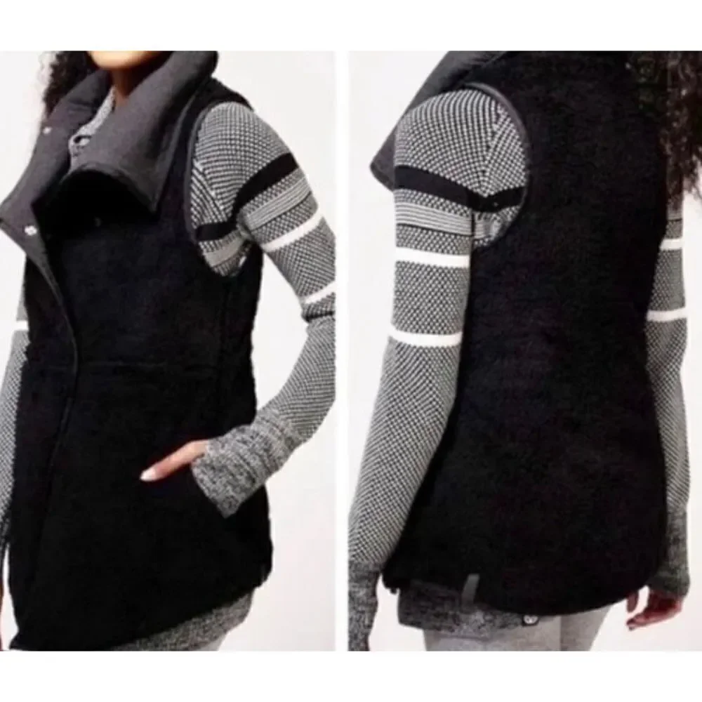 Ivivva by Lululemon girl's reversible fuzzy vest size 12